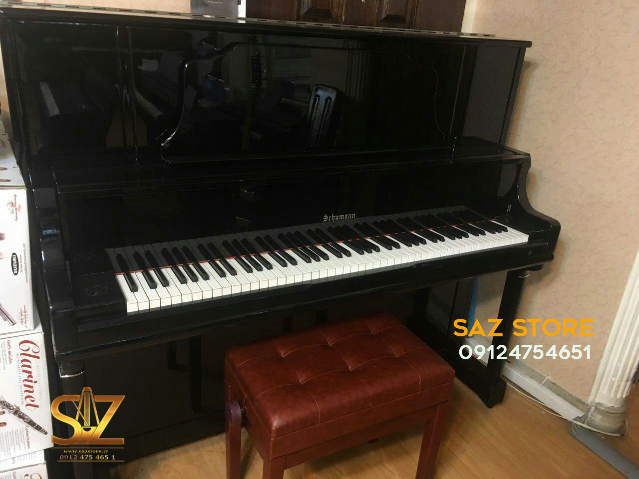 فروش پیانو شومان 123 مشکی براق